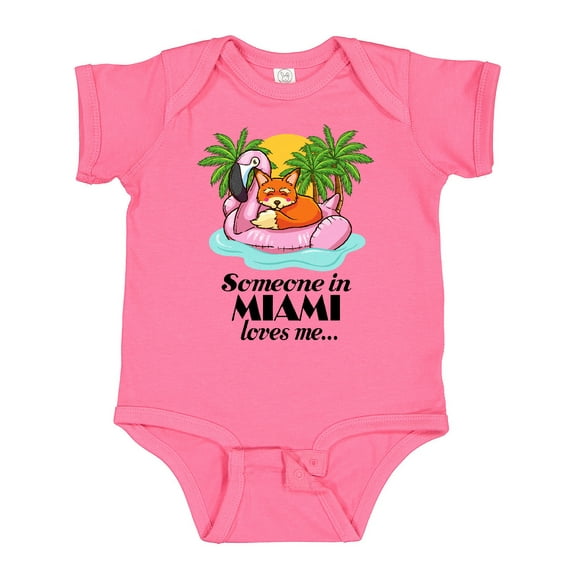 Inktastic Someone in Miami Loves Me Boys or Girls Baby Bodysuit