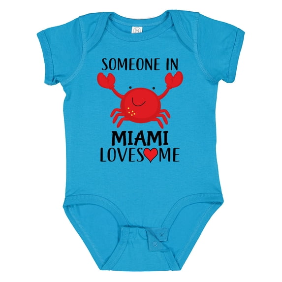 Inktastic Someone in Miami Loves Me Boys or Girls Baby Bodysuit