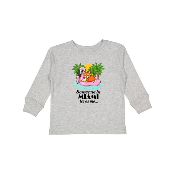 Inktastic Someone in Miami Loves Me Boys or Girls Long Sleeve Toddler T-Shirt