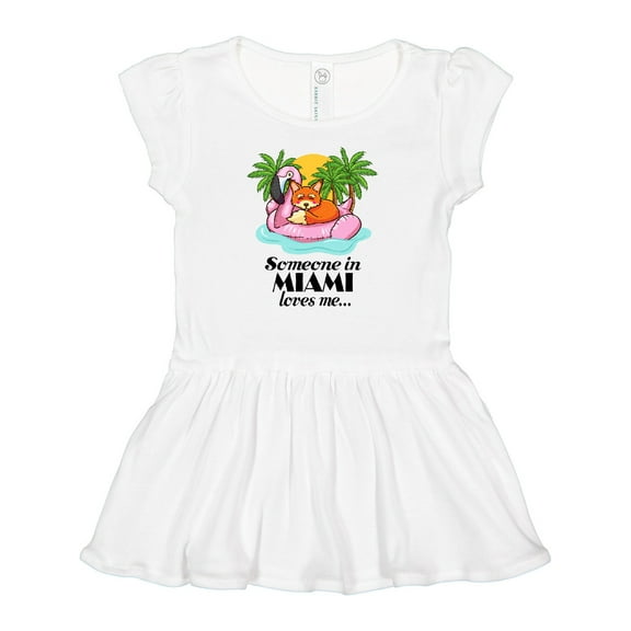 Inktastic Someone in Miami Loves Me Girls Baby Dress