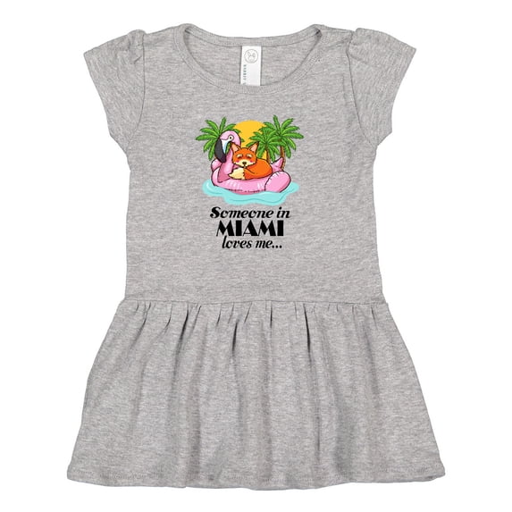 Inktastic Someone in Miami Loves Me Girls Baby Dress