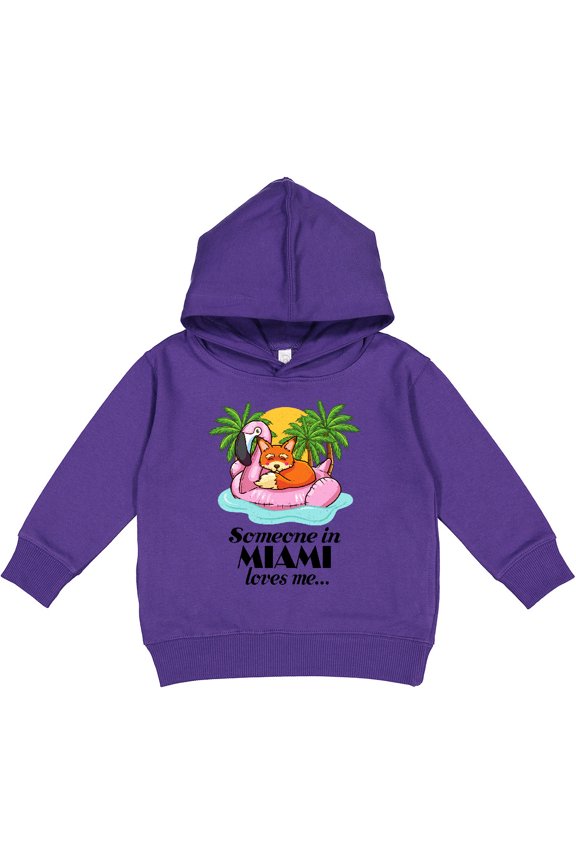 Someone in Miami Loves Me Toddler Hoodie