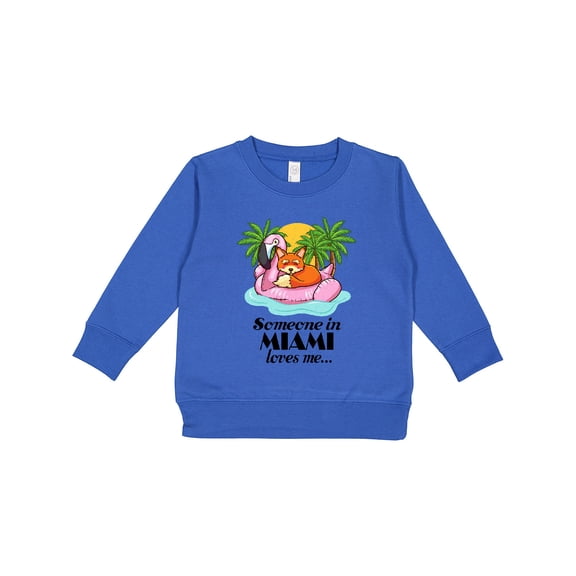 Inktastic Someone in Miami Loves Me Toddler Sweatshirt