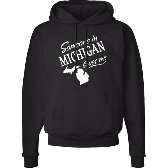 Inktastic Someone in Michigan Loves Me Adult Hoodie Sweatshirt