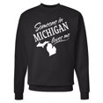 thumbnail image 1 of Inktastic Someone in Michigan Loves Me Adult Sweatshirt, 1 of 4