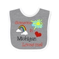 thumbnail image 1 of Inktastic Someone in Michigan Loves Me Boys or Girls Baby Bib, 1 of 4