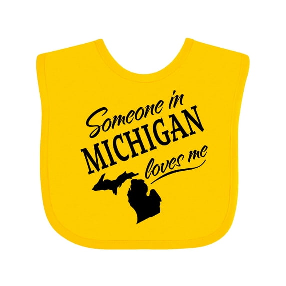 Inktastic Someone in Michigan Loves Me Boys or Girls Baby Bib