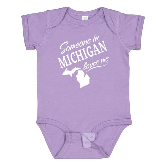 Inktastic Someone in Michigan Loves Me Boys or Girls Baby Bodysuit
