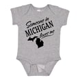 thumbnail image 1 of Inktastic Someone in Michigan Loves Me Boys or Girls Baby Bodysuit, 1 of 5