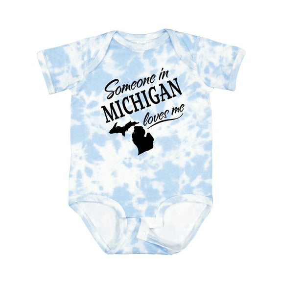 Inktastic Someone in Michigan Loves Me Boys or Girls Baby Bodysuit