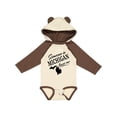 thumbnail image 1 of Inktastic Someone in Michigan Loves Me Boys or Girls Long Sleeve Baby Bodysuit, 1 of 5