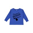thumbnail image 1 of Inktastic Someone in Michigan Loves Me Boys or Girls Long Sleeve Toddler T-Shirt, 1 of 5