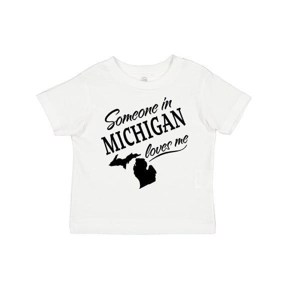 Inktastic Someone in Michigan Loves Me Boys or Girls Toddler T-Shirt