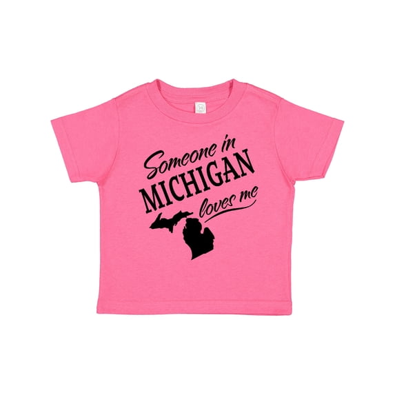 Inktastic Someone in Michigan Loves Me Boys or Girls Toddler T-Shirt