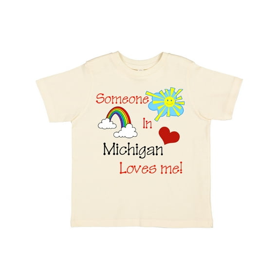 Inktastic Someone in Michigan Loves Me Boys or Girls Toddler T-Shirt