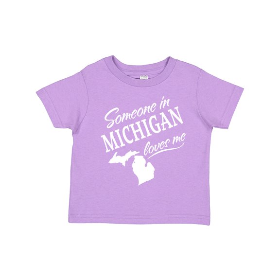 Inktastic Someone in Michigan Loves Me Boys or Girls Toddler T-Shirt