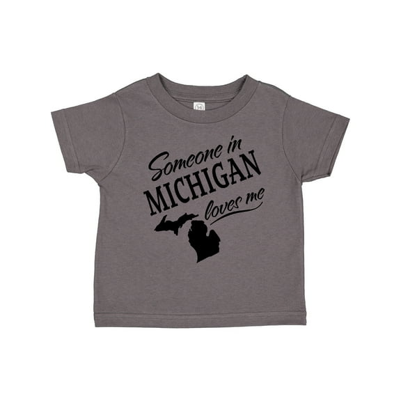 Inktastic Someone in Michigan Loves Me Boys or Girls Toddler T-Shirt