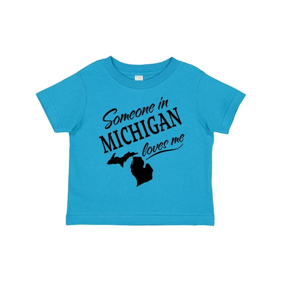 Inktastic Someone in Michigan Loves Me Boys or Girls Toddler T-Shirt