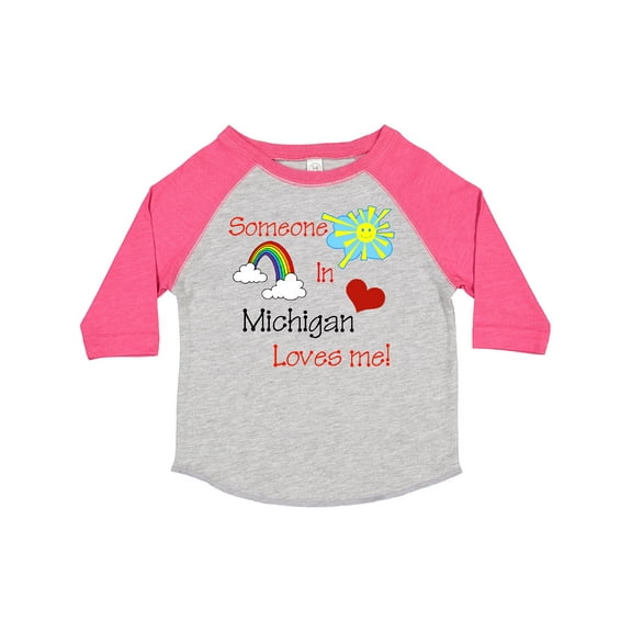 Inktastic Someone in Michigan Loves Me Boys or Girls Toddler T-Shirt