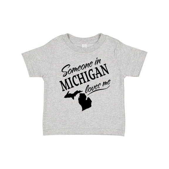 Inktastic Someone in Michigan Loves Me Boys or Girls Toddler T-Shirt