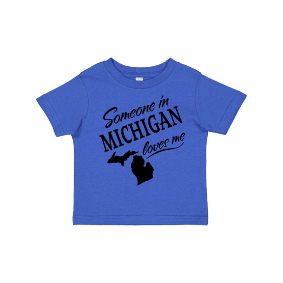 Inktastic Someone in Michigan Loves Me Boys or Girls Toddler T-Shirt