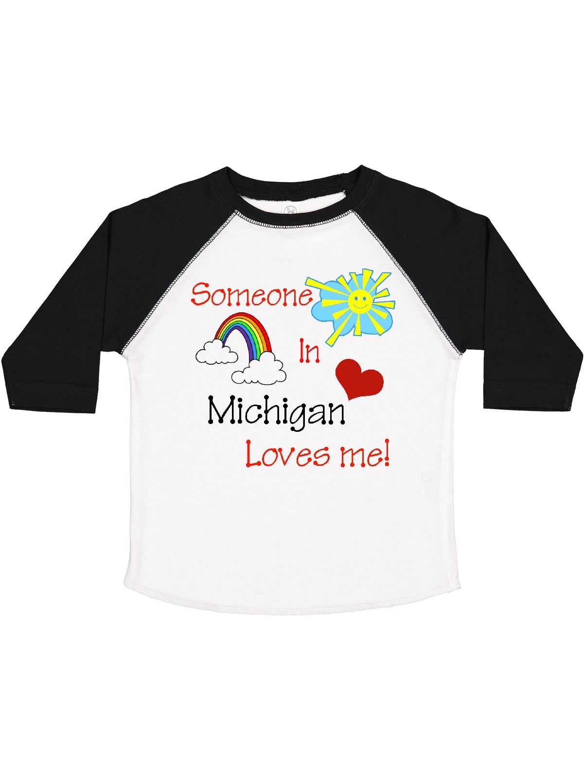 T-shirt JUP Mode 'Somebody In Michigan Loves Me' – Gris Chiné, Tri-blend, Taille XS