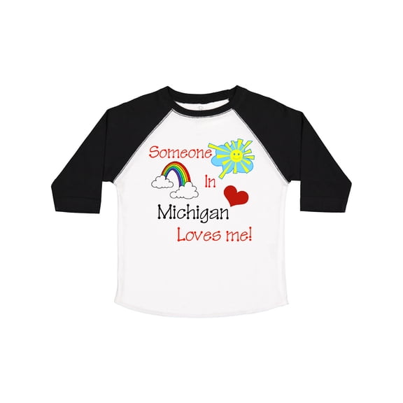 Inktastic Someone in Michigan Loves Me Boys or Girls Toddler T-Shirt