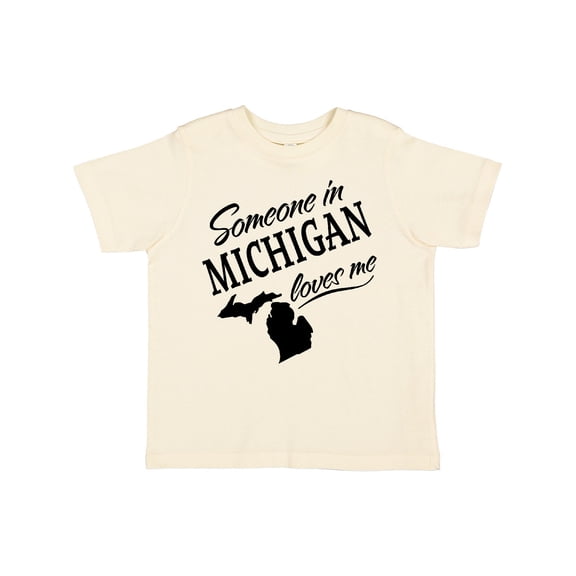 Inktastic Someone in Michigan Loves Me Boys or Girls Toddler T-Shirt