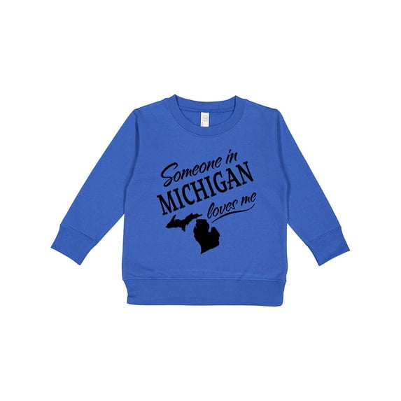 Inktastic Someone in Michigan Loves Me Toddler Sweatshirt