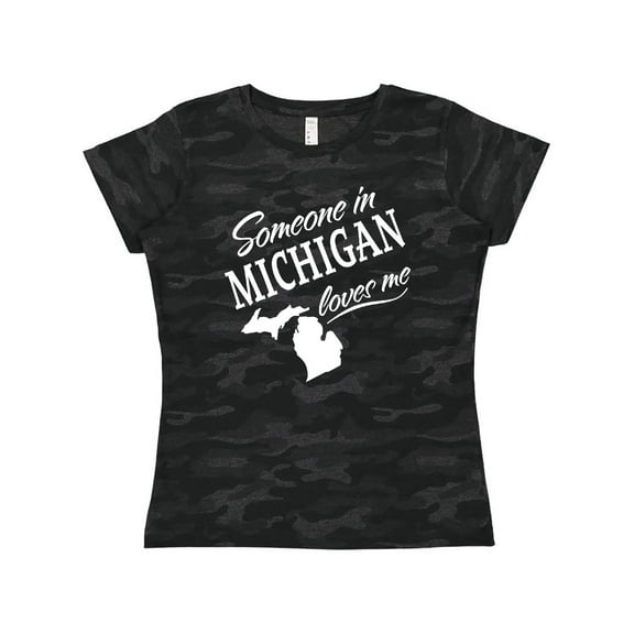 Inktastic Someone in Michigan Loves Me Women's T-Shirt
