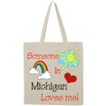 thumbnail image 1 of Inktastic Someone in Michigan loves me Tote Bag, 1 of 5