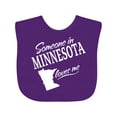 thumbnail image 1 of Inktastic Someone in Minnesota Loves Me Boys or Girls Baby Bib, 1 of 4