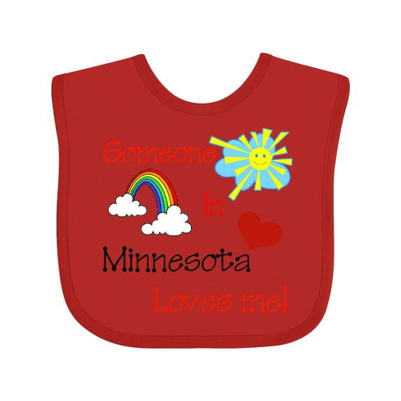 Inktastic Someone in Minnesota Loves Me Boys or Girls Baby Bib