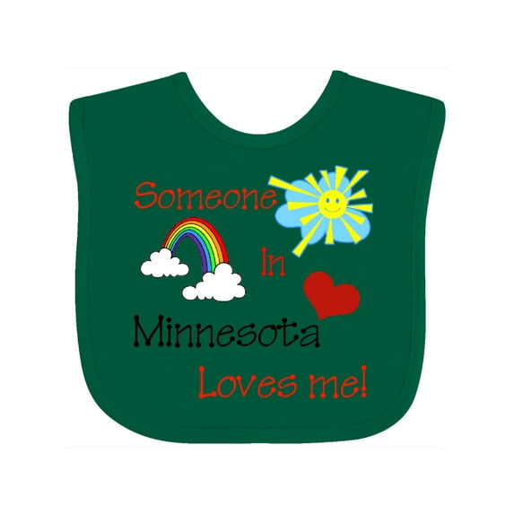 Inktastic Someone in Minnesota Loves Me Boys or Girls Baby Bib