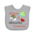 thumbnail image 1 of Inktastic Someone in Minnesota Loves Me Boys or Girls Baby Bib, 1 of 4