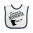 thumbnail image 1 of Inktastic Someone in Minnesota Loves Me Boys or Girls Baby Bib, 1 of 4