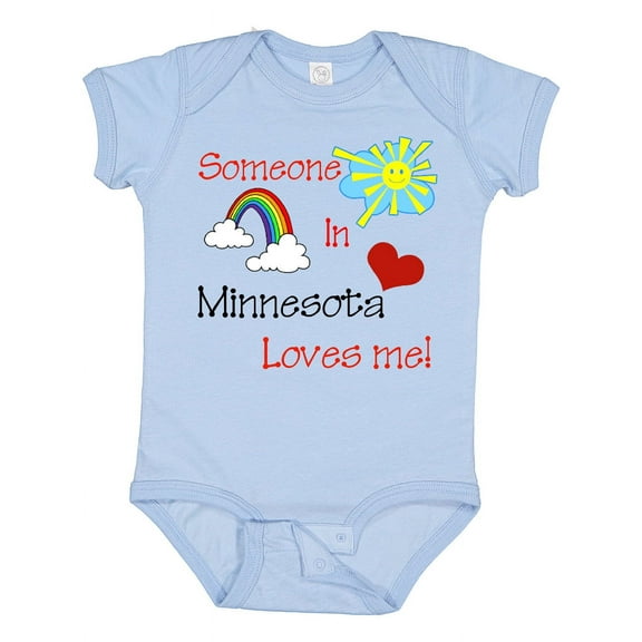 Inktastic Someone in Minnesota Loves Me Boys or Girls Baby Bodysuit