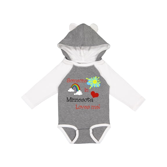 Inktastic Someone in Minnesota Loves Me Boys or Girls Long Sleeve Baby Bodysuit