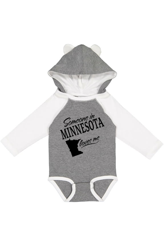 Someone in Minnesota Loves Me Boys or Girls Long Sleeve Baby Bodysuit
