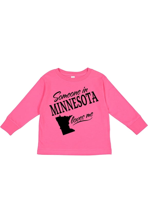 Someone in Minnesota Loves Me Boys or Girls Long Sleeve Toddler T-Shirt