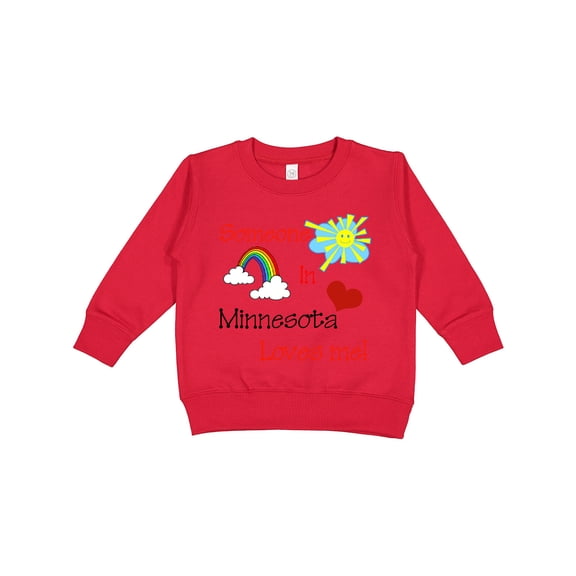 Inktastic Someone in Minnesota Loves Me Toddler Sweatshirt