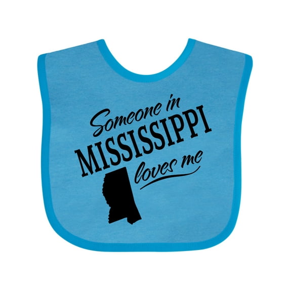 Inktastic Someone in Mississippi Loves Me Boys or Girls Baby Bib