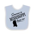 thumbnail image 1 of Inktastic Someone in Mississippi Loves Me Boys or Girls Baby Bib, 1 of 4