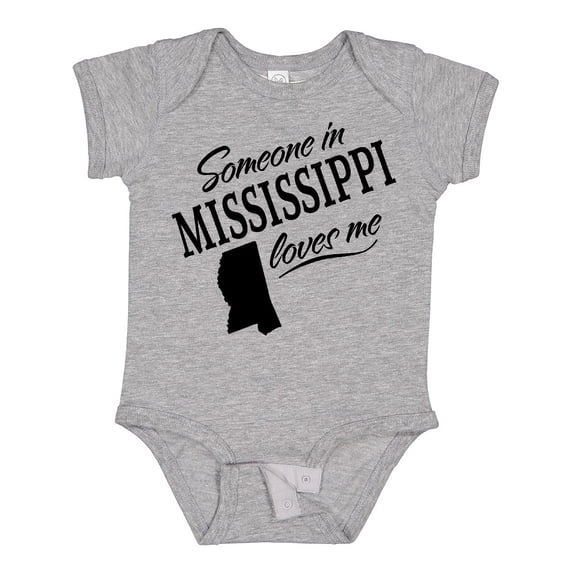 Inktastic Someone in Mississippi Loves Me Boys or Girls Baby Bodysuit