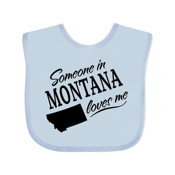 Inktastic Someone in Montana Loves Me Boys or Girls Baby Bib