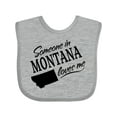 thumbnail image 1 of Inktastic Someone in Montana Loves Me Boys or Girls Baby Bib, 1 of 4