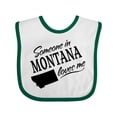 thumbnail image 1 of Inktastic Someone in Montana Loves Me Boys or Girls Baby Bib, 1 of 4