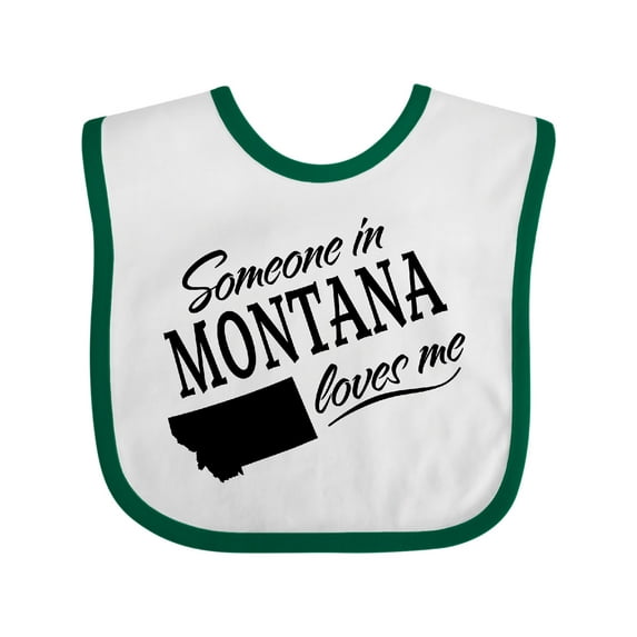 Inktastic Someone in Montana Loves Me Boys or Girls Baby Bib