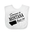 thumbnail image 1 of Inktastic Someone in Montana Loves Me Boys or Girls Baby Bib, 1 of 4