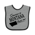 thumbnail image 1 of Inktastic Someone in Montana Loves Me Boys or Girls Baby Bib, 1 of 4